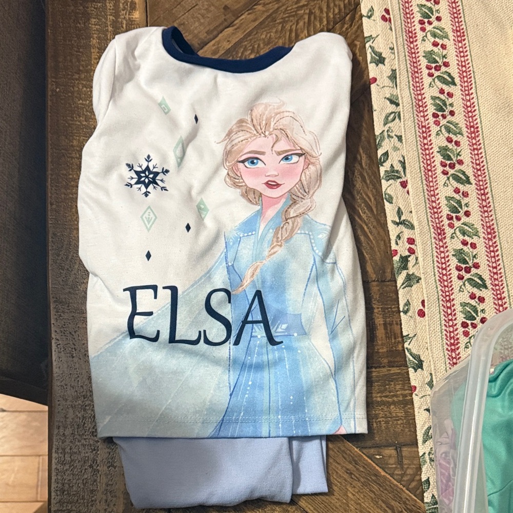 Elsa Kids Pajamas - Blue and White